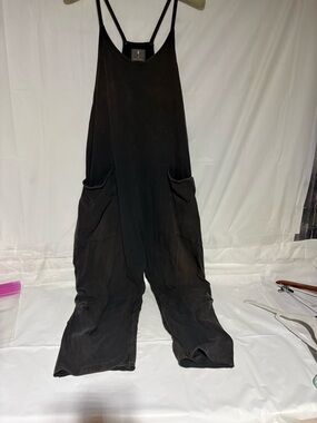 FP Movement by Free People Black Relaxed-Strap Jumpsuit